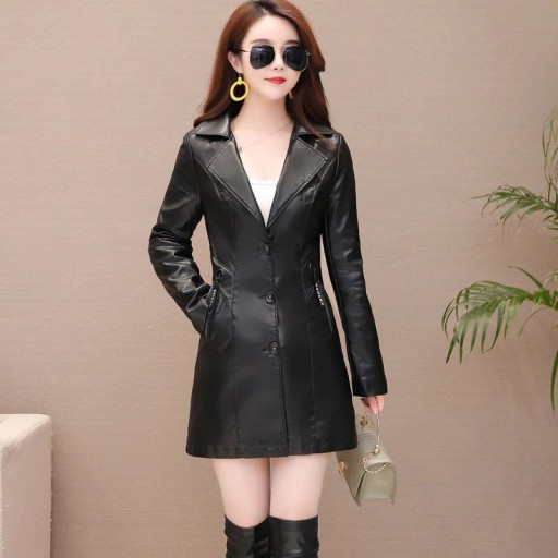Manteau en cuir pour femmes P2472