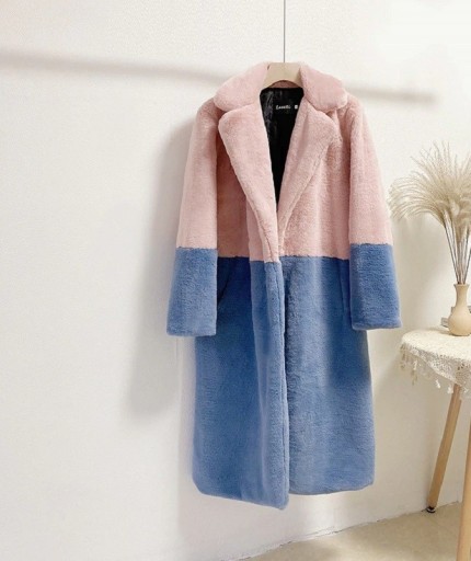 Manteau en fausse fourrure pour femme P1826