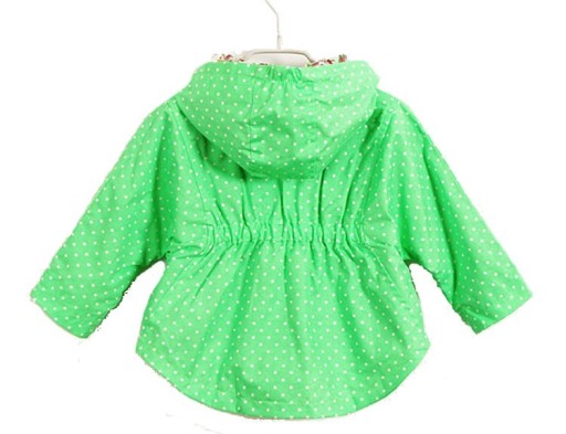 Manteau pour fille printemps/automne à pois J1886