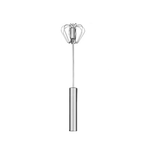 Manueller Dreh-Ei-Schläger aus Edelstahl, 25,5 cm, halbautomatischer Küchenmixer zum Schlagen von Eiweiß, Cremes und Soßen aus Edelstahl