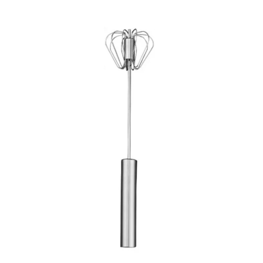 Manueller Eierschläger aus Edelstahl, 35,5 cm, halbautomatischer Schneebesen zum Schlagen von Sahne und Teig, Küchengerät aus Stahl