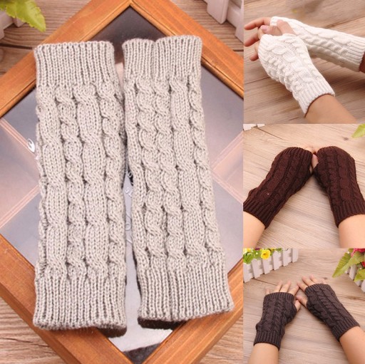 Mănuși de damă tricotate fără degete J807