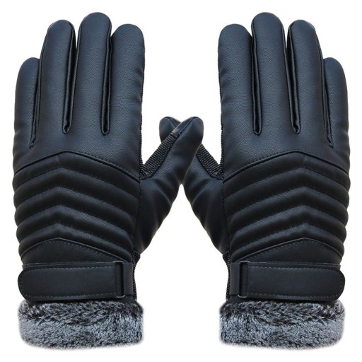 Mănuși de iarnă pentru bărbați din piele artificială