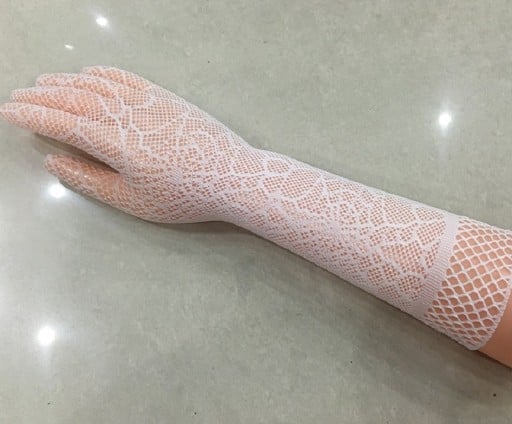 Mănuși lungi de femei cu pânză de păianjen