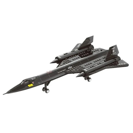 Maquette d'avion Lockheed SR-71 Blackbird 183 pièces 43,8 x 22,7 cm Avion de reconnaissance stratégique Modèle d'avion Maquette historique à assembler