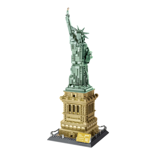 Maquette de la Statue de la Liberté 46,4x17,7x17,7 cm 1577 pièces Modèle en plastique New York Kit créatif Décoration pour enfants et adultes Jouet éducatif