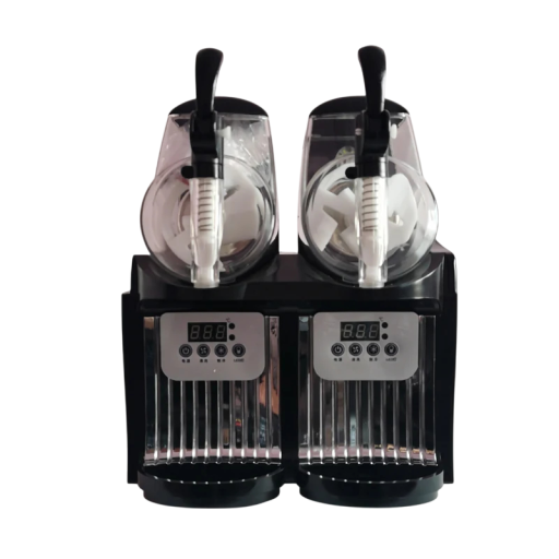 Máquina de hielo picado 2 x 2 l Máquina de hielo picado 220V Dos contenedores 34 x 37 x 44 cm Uso doméstico y comercial Enfriamiento rápido