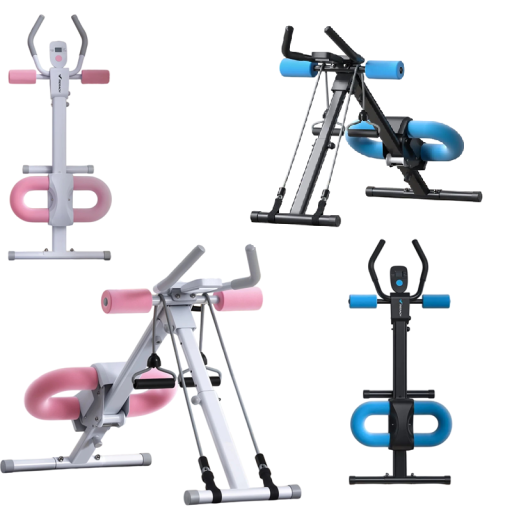 Máquina de musculación ajustable para los músculos abdominales y glúteos con pantalla LCD, 2 inclinaciones y 5 alturas, capacidad de hasta 200 kg, plegable, ejercicio en casa