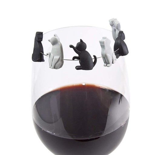 Marcador de vidrio gato 6 uds C62