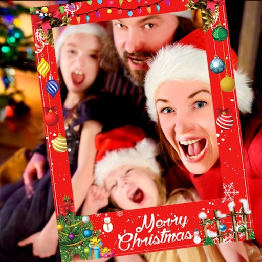 Marco de fotos de feliz navidad