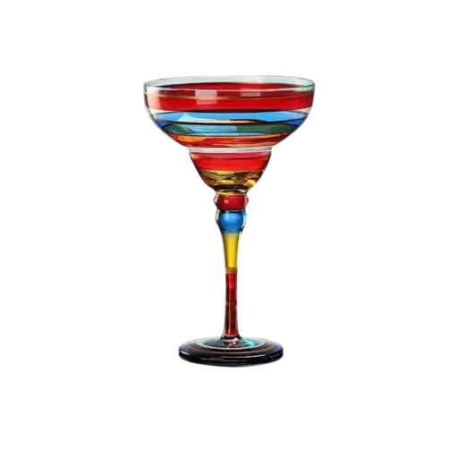 Margarita-koktajlasininen 270 ml värillinen lasi halkaisija 11 cm korkeus 18 cm margarita-koktailien tai sekoitettujen juomien lasi