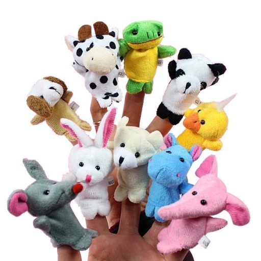 Marionetas de peluche para dedos - 10 piezas