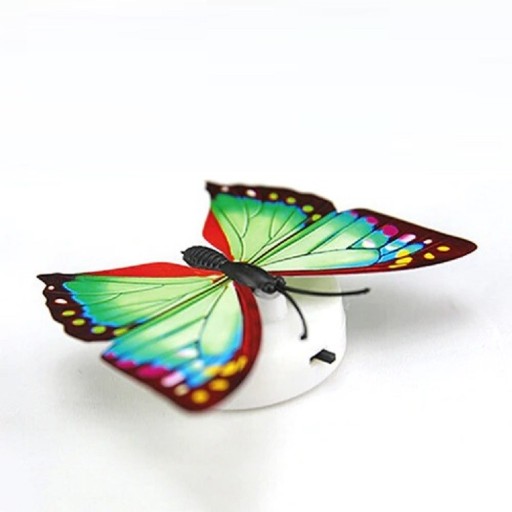 Mariposa luminosa en la pared