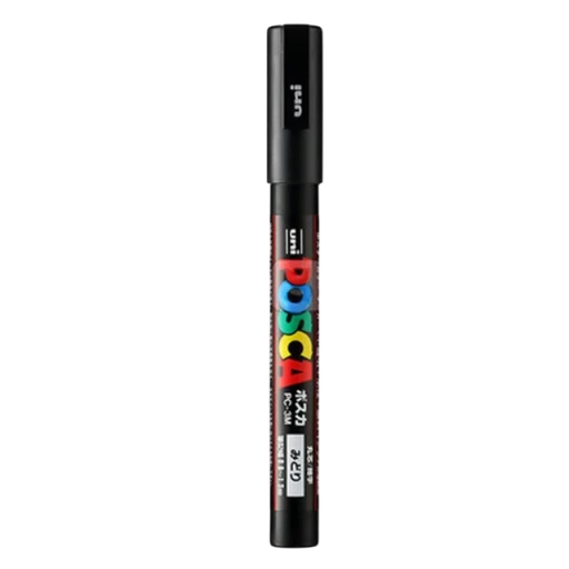 Marker akrylowy PC-3M 0,9–1,3 mm Marker obrotowy biały lub czarny Pisak do graffiti plakatowego Artystyczne i reklamowe znakowanie na różnych powierzchniach