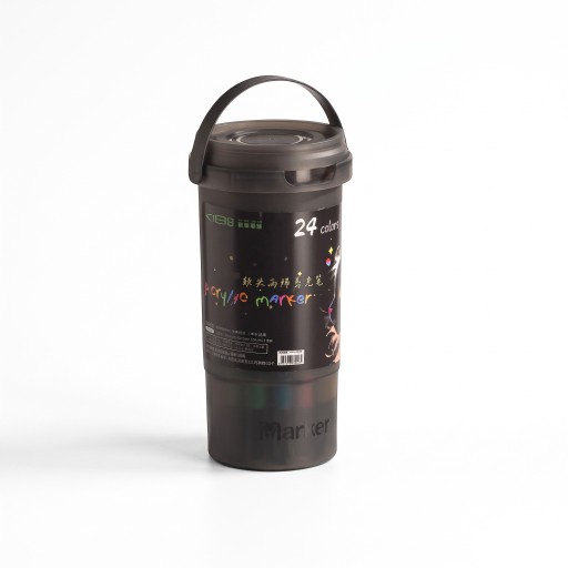 Markere acrilice cu vârf de pensulă set 24 buc Soft tip cu capac Acoperire puternică Markere artistice pentru studenți la educația artistică și desen acasă
