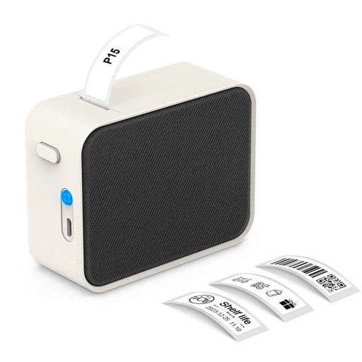 Marklife P15 draadloze Bluetooth mini printer voor labels, draagbare thermische printer voor zelfklevende etiketten zonder inkt iOS Android