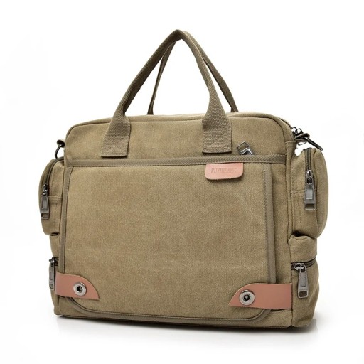 Markowa męska torba typu crossbody 35×29×13 cm, płócienna torba na ramię, duża torba podróżna męska, codzienna torba do noszenia na co dzień