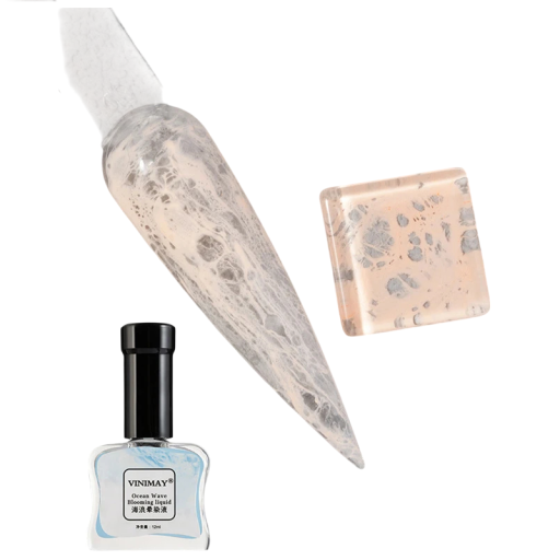 Marmurkowy tusz do paznokci 12ml ocean wave blooming lak do nail art do tworzenia wodnych marmurkowych i dymnych wzorów na manicure