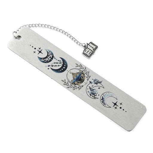 Marque-page en métal avec chaîne et pendentif décoratif Marque-page élégant avec un motif délicat pour les amateurs de lecture