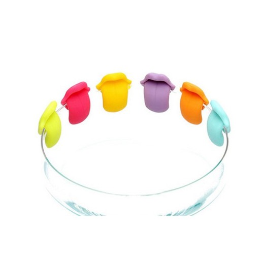 Marque sur verre langue tirée 6 pcs