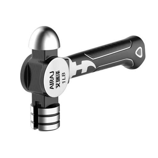 Martello con testa sferica 530 g Scanalatura magnetica per chiodi Acciaio al carbonio Lunghezza 18,5 cm Testa 9,8 cm Strumento di falegnameria preciso