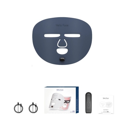 Masca LED pentru față M500 cu 4 moduri și temporizator 332 surse de lumină baterie 3000 mAh cu telecomandă pentru terapie cu lumină acasă