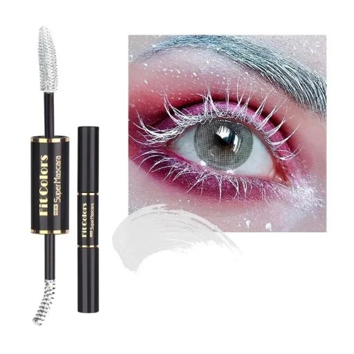Máscara de pestañas de doble cara colorida para pestañas y cejas Máscara de pestañas de secado rápido y de larga duración en variantes de color
