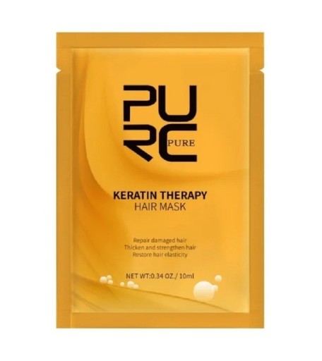 Mascarilla capilar de queratina para cabello seco Mascarilla capilar contra puntas abiertas Mascarilla para restaurar el cabello dañado después de la decoloración Muestra de mascarilla capilar 10 ml