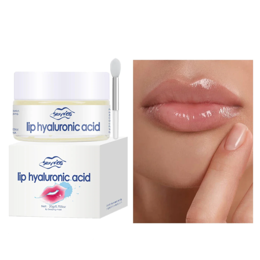 Maschera notturna per labbra con acido ialuronico 20g Balsamo idratante per labbra secche e screpolate Nutrimento intenso Rigenerazione delle labbra Cura della pelle