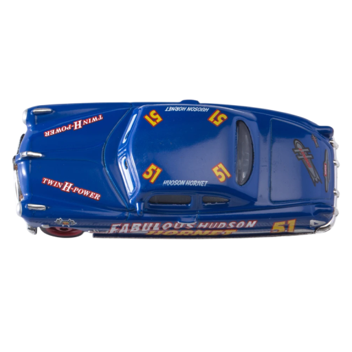Mașină de jucărie din aliaj 1:55 Disney Pixar Cars 3 Doc Hudson Champion Model de mașină metalică pentru copii Jucărie detaliată Model de vehicul de colecție