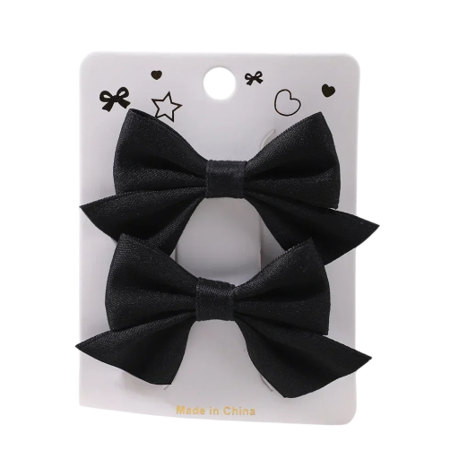 Mašle do vlasů sponky 2 ks 6,4 x 3,8 cm Elegantní doplněk do vlasů Stylové mašličky pro dívky i ženy Klasické vlasové spony Roztomilá