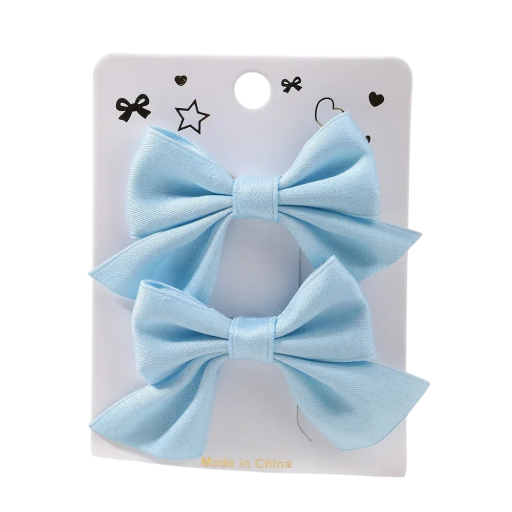 Mašle do vlasů sponky 2 ks 6,4 x 3,8 cm Elegantní doplněk do vlasů Stylové mašličky pro dívky i ženy Klasické vlasové spony Roztomilá ozdoba