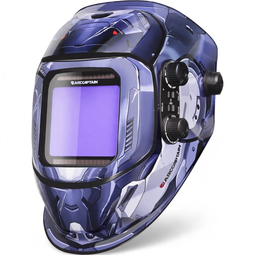 Masque de soudage auto-obscurcissant Optika 1/1/1/1 Viseur 10 x 9,3 cm 4 capteurs d'arc Matériau PA Pour le soudage et le meulage