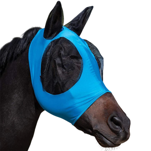 Masque élastique en lycra pour équitation contre les insectes 41x26x24 cm masque en mesh respirant pour chevaux contre les moustiques