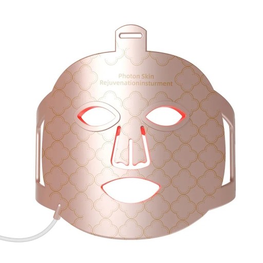 Masque en silicone infrarouge avec lumière rouge 4 thérapies LED étanche IPX7 Rajeunissement de la peau Télécommande LCD Minuteur Batterie rechargeable