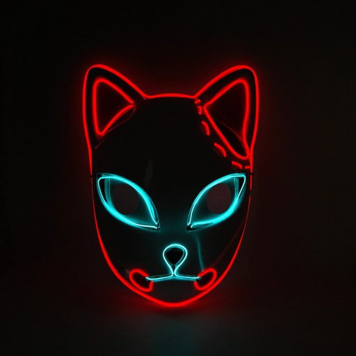 Masque lumineux de chat pour Halloween