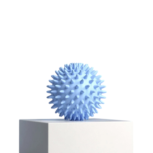 Massagegummibold med fremspring 6 cm Pindsvin Fascial massage Muskelafslapning Zoneterapi Muskelregenerering Fitness og yoga