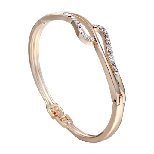 Massives Damenarmband mit Steinen H467