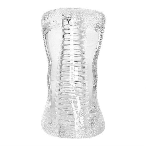 Masturbador masculino de silicona de 130 x 60 mm con interior realista y embalaje discreto.