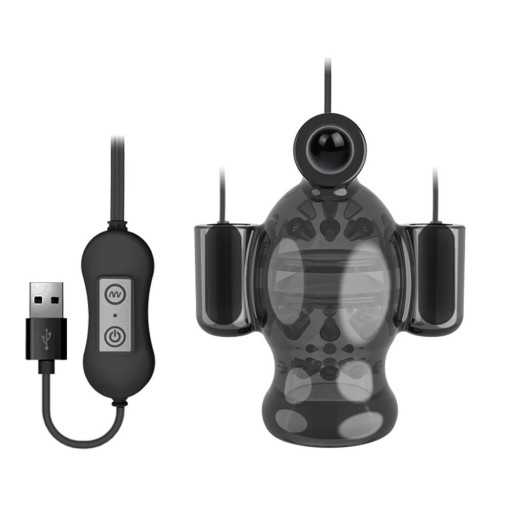 Masturbateur vibrant en silicone pour hommes avec 20 modes de vibration et commande USB 6,7x4,6 cm emballage discret