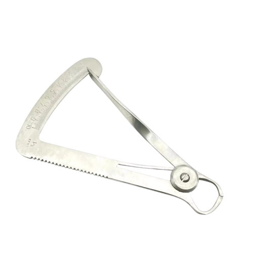 Măsurător dentar de laborator 0–10 mm Pentru modele din ceară Oțel inoxidabil Scară dublă Calibrul glisant