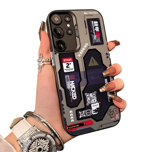 Matný kryt na Samsung Galaxy S25 Ultra s motívom Hacker Creative Silikón Polykarbonát a TPU Šedý Ochranné puzdro na telefón Obal na mobil