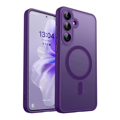 Matný kryt na Samsung Galaxy S26 s podporou magnetického nabíjania Pouzdro z polykarbonátu a TPU Obal na mobil s magnetickým krúžkom