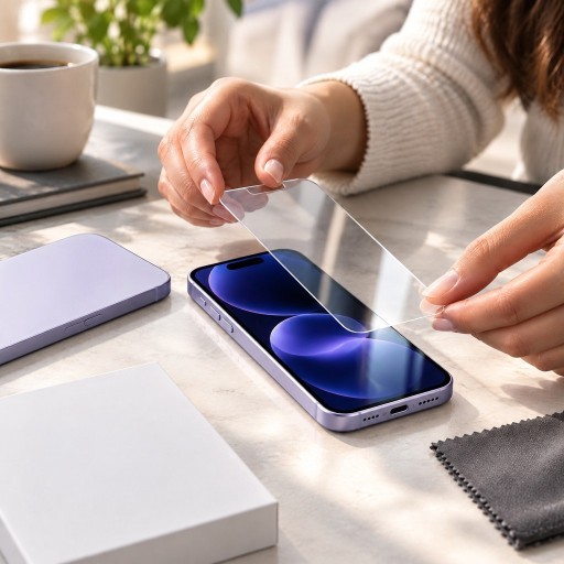 Matowe szkło ochronne dla iPhone 17 Przeciw odciskom palców i zarysowaniom Szkło hartowane odporne na stłuczenie Do ochrony wyświetlacza