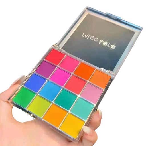 Matte Lidschatten-Palette, 16 Farben, mattierter Lidschatten, ultrapigmentierter Lidschatten, langlebig, wasserfest