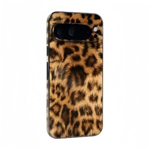 Matte selvklæbende beskyttelsesfolie til bagsiden af Google Pixel 8a, leopardmønster, brun, beskyttelse mod ridser og fingeraftryk