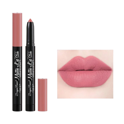 Matter Lippenstift im Pencil Lip Liner. Langlebiger und wasserfester Lippenstift