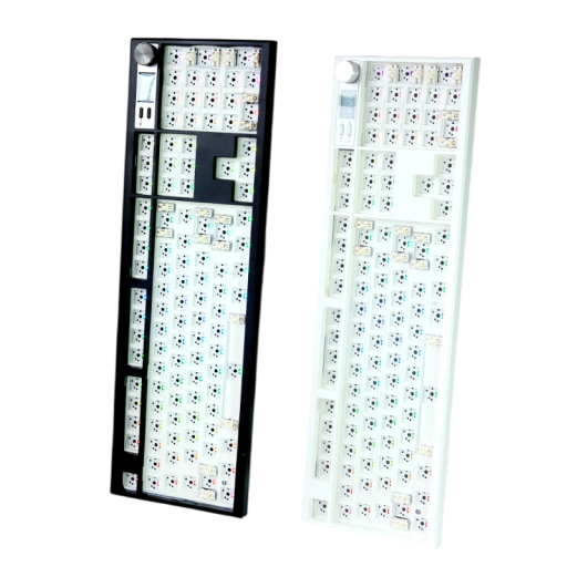Mechanische Tastatur 37 x 11,7 cm RGB-Hintergrundbeleuchtung Ohne Tasten Anpassbar 4000 mAh Batterie USB 2,4G Gaming-Tastatur