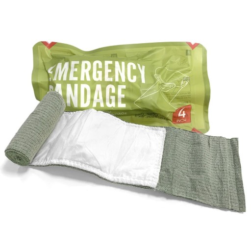 Medicinsk traumebandage 10,5x162 cm Førstehjælp med sterilt pude 10x20 cm Nødbandage med fikseringsring