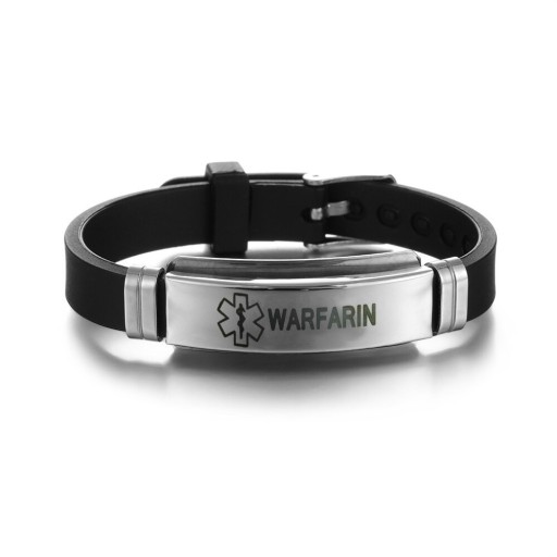 Medische alarm siliconen armband